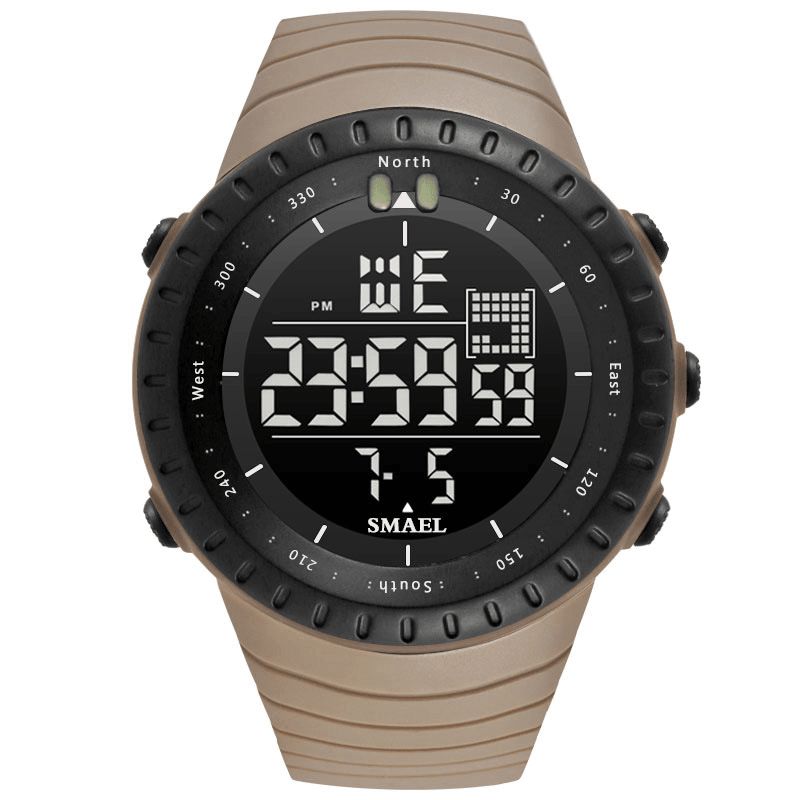 Smael Outdoor Led Display Digital Watch Multifunktion Silikone Band Sports Herreur