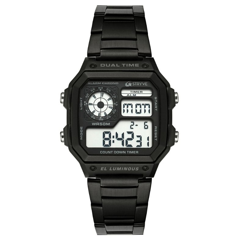 Stryve S8007 Lysende Display Alarm Dato Uge Display Nedtælling Mænd Sport Digital Watch