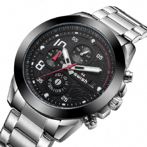 Swish 0108 Business 3Atm Vandtæt Selvlysende Datovisning Chronograph Herre Quartz ur