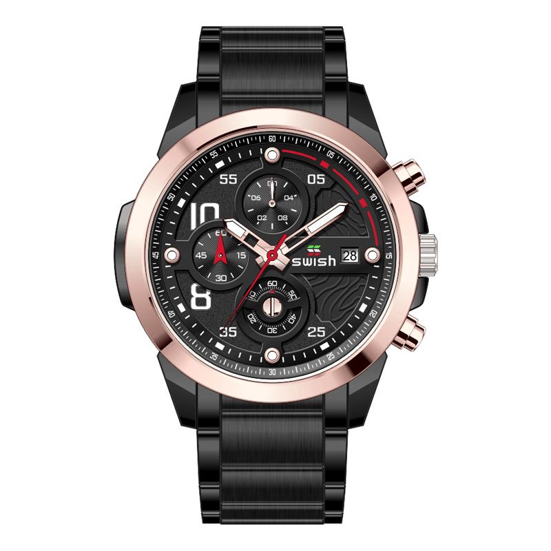 Swish 0108 Business 3Atm Vandtæt Selvlysende Datovisning Chronograph Herre Quartz ur