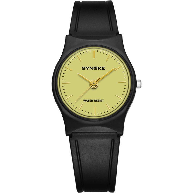 Synoke 9018 Enkelt Design Afslappet Stil Ultra Tynd Vandtæt Mode Herreur Quartz ur