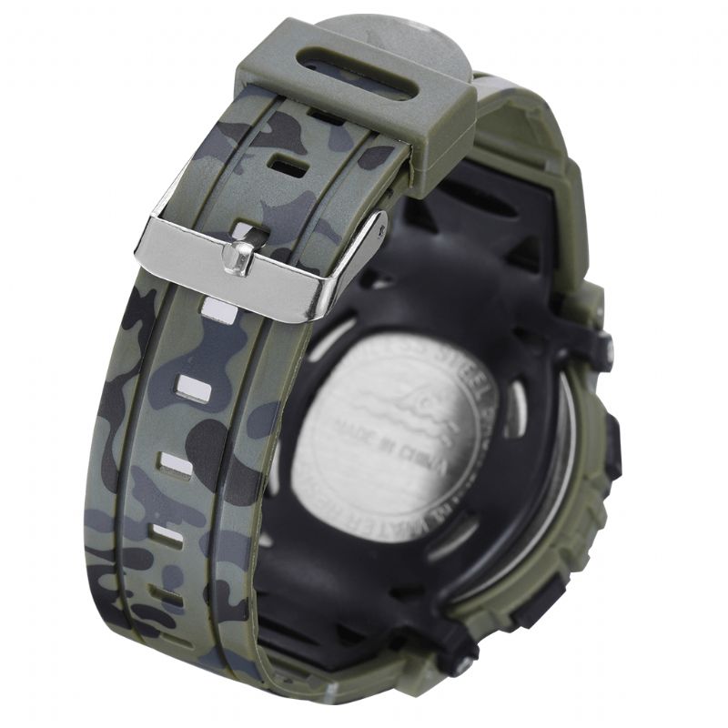 Synoke 9035 Kids Led Farverigt Lysende Camouflage Sport Digital Watch