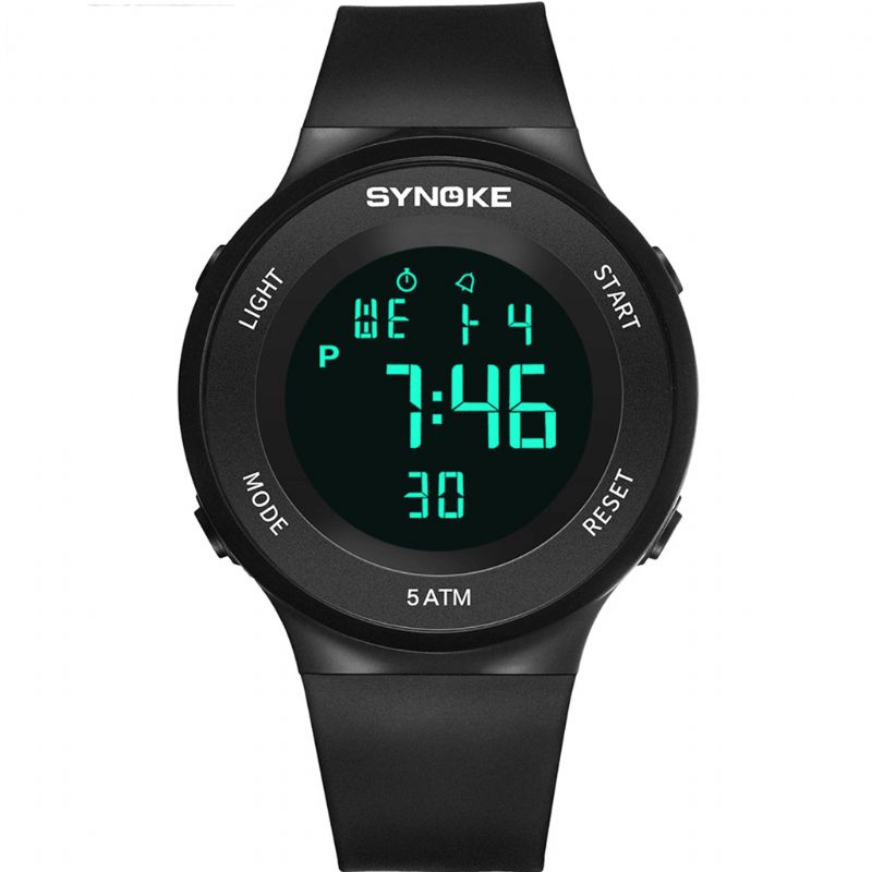 Synoke 9199 Mode Student Watch 5Atm Vandtæt Lysende Skærm Multi-Funktion Sport Digital Watch