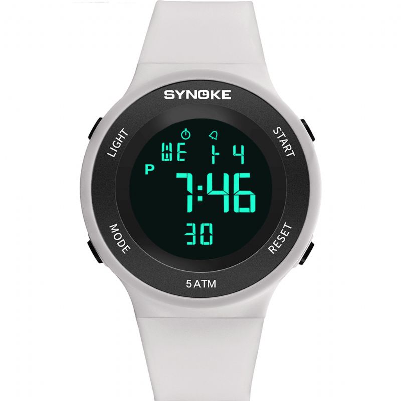 Synoke 9199 Mode Student Watch 5Atm Vandtæt Lysende Skærm Multi-Funktion Sport Digital Watch