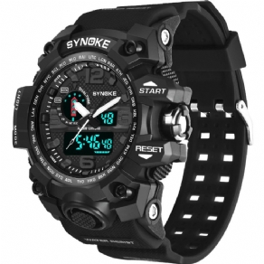 Synoke 9401 Sport Herre Digital Ur 5Atm Vandtæt Dual Time Luminous Display Dual Display Ur