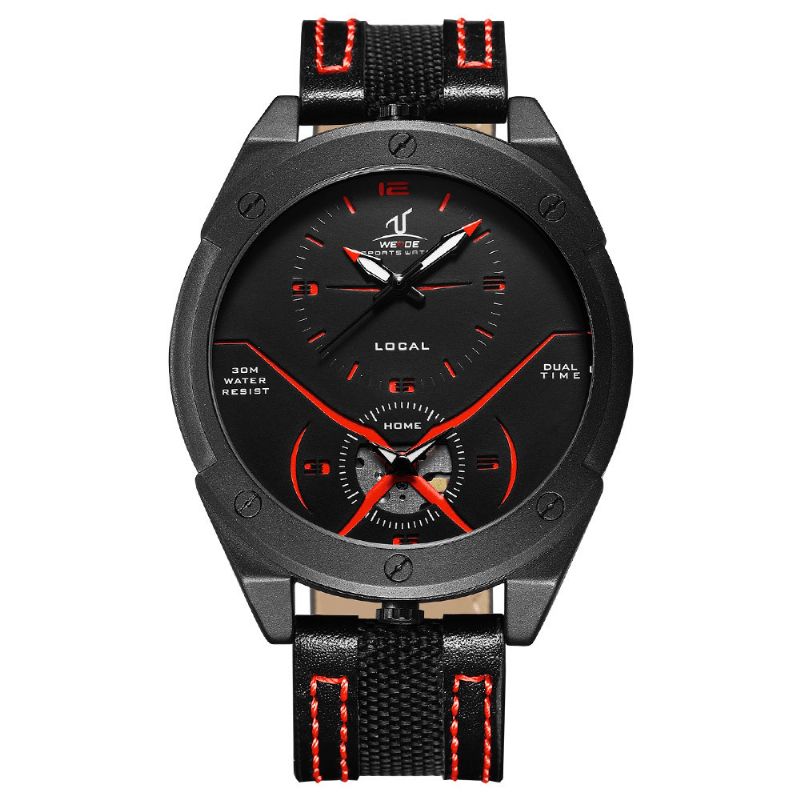 Weide Uv1703 Farverigt Unikt Design Herrearmbåndsur Dual Time Display Quartz Ure