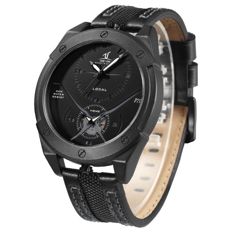 Weide Uv1703 Farverigt Unikt Design Herrearmbåndsur Dual Time Display Quartz Ure