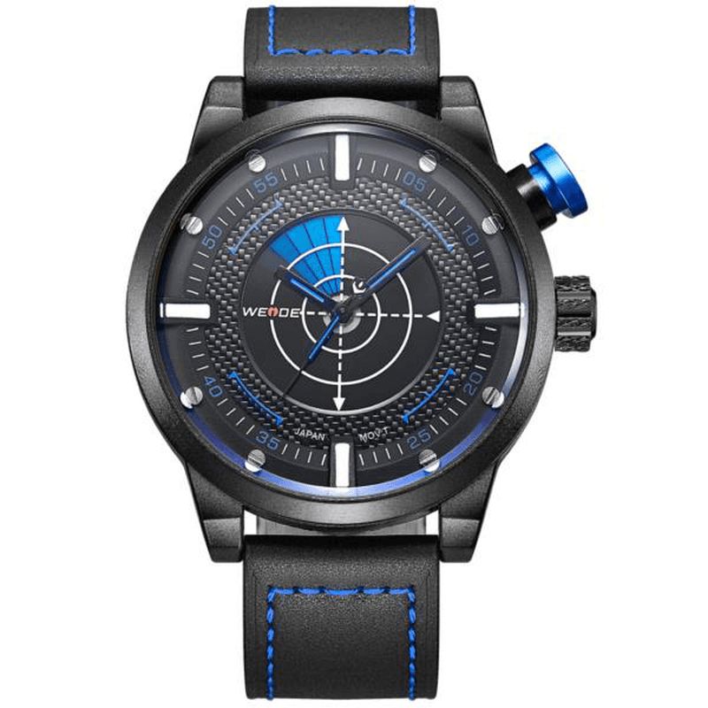 Weide Wh5201-3C Mode Herre Quartz ur Læderrem Sport Watch