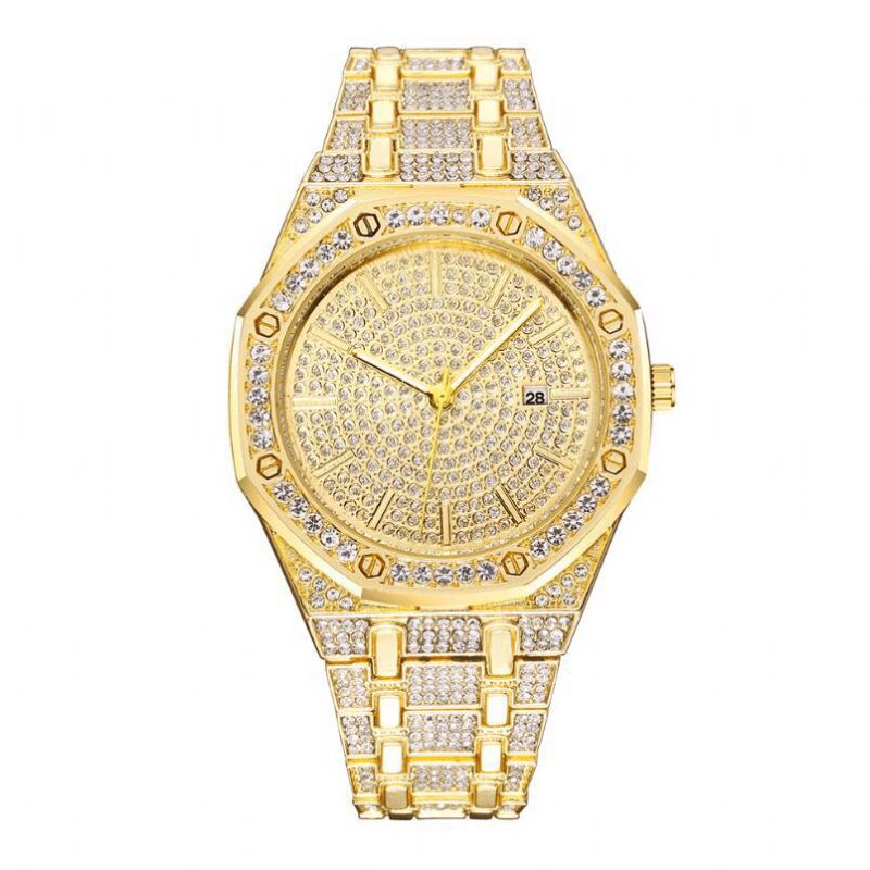 Xsvo Luxury Mode Full Rhinestone Diamond Armbåndsur Unisex Quartz ur