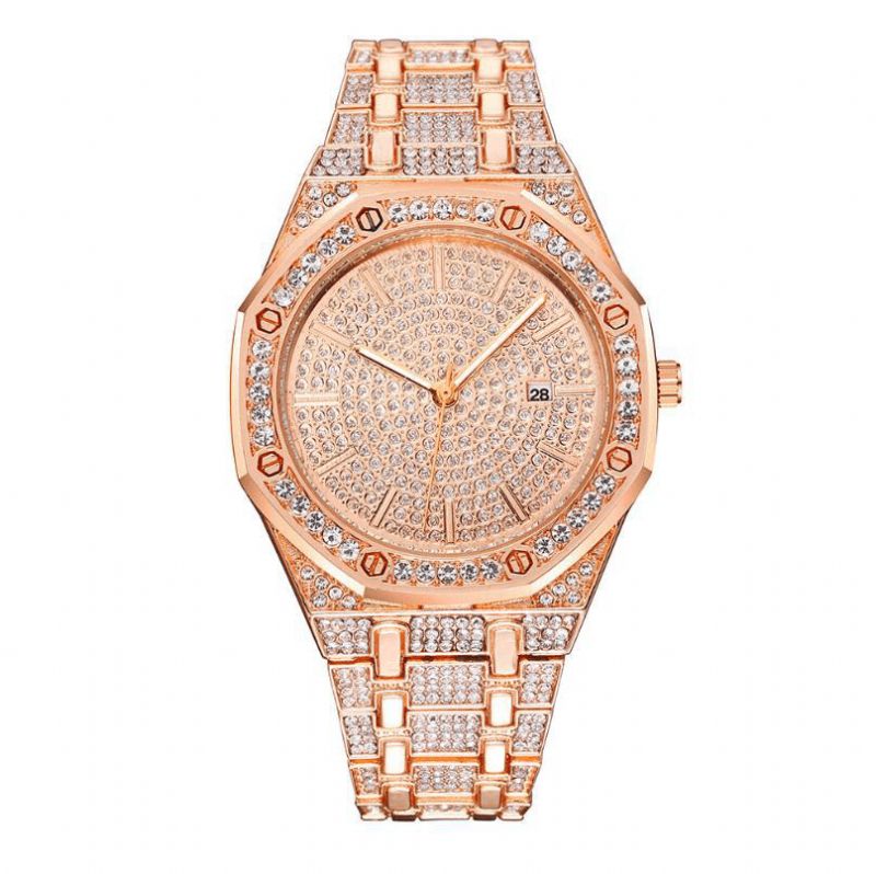 Xsvo Luxury Mode Full Rhinestone Diamond Armbåndsur Unisex Quartz ur