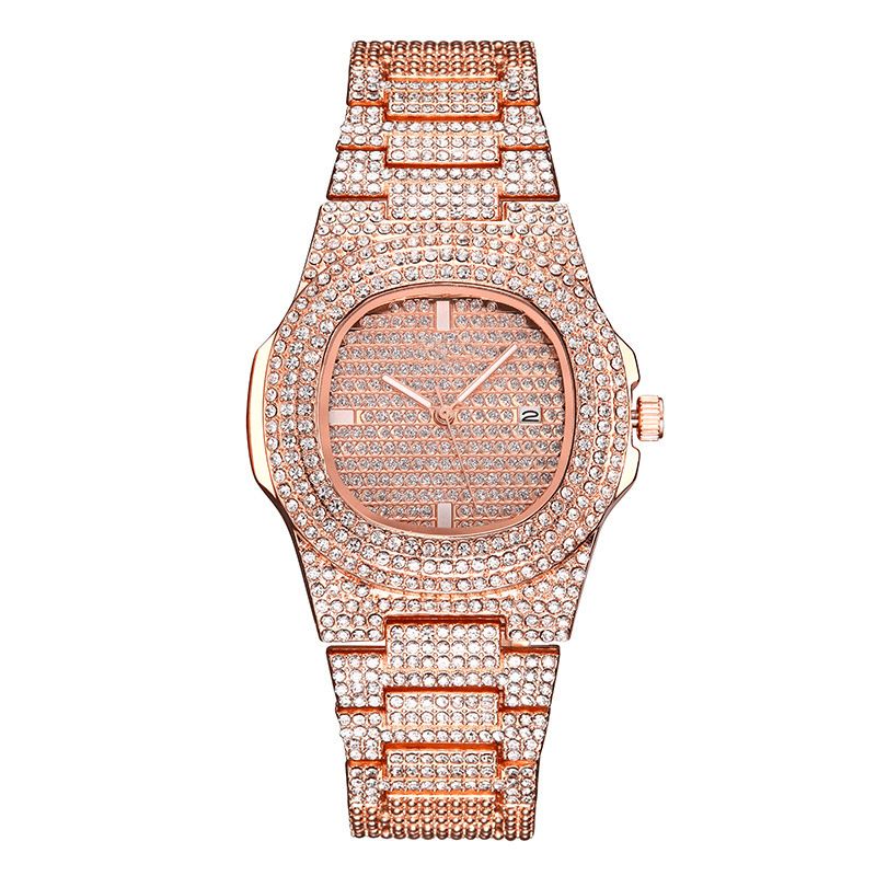 Xsvo Luxury Mode Full Rhinestone Diamond Armbåndsur Unisex Quartz ur