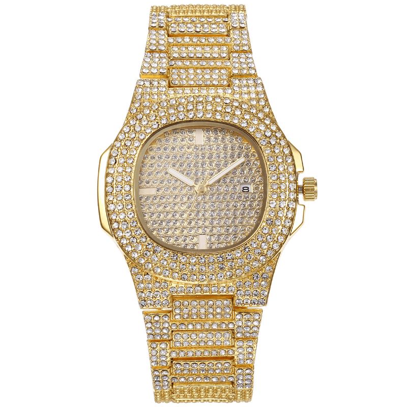 Xsvo Luxury Mode Full Rhinestone Diamond Armbåndsur Unisex Quartz ur