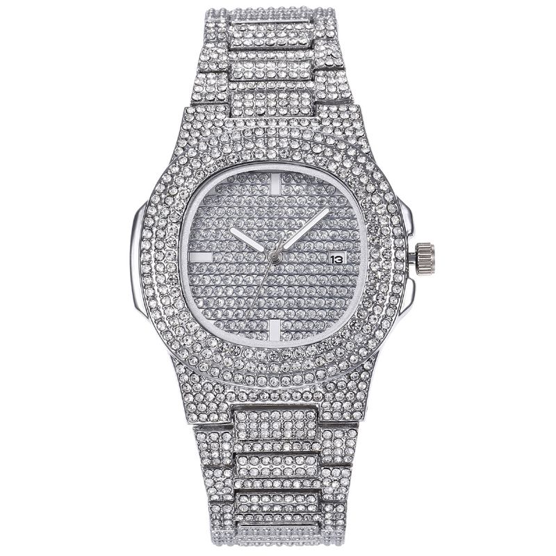 Xsvo Luxury Mode Full Rhinestone Diamond Armbåndsur Unisex Quartz ur