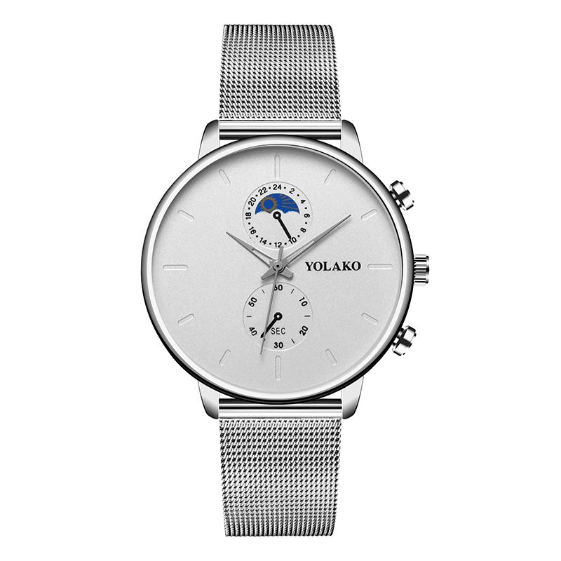 Yolako Mode Mesh Strap Mænd Vandtæt Business Style Watch Quartz ur