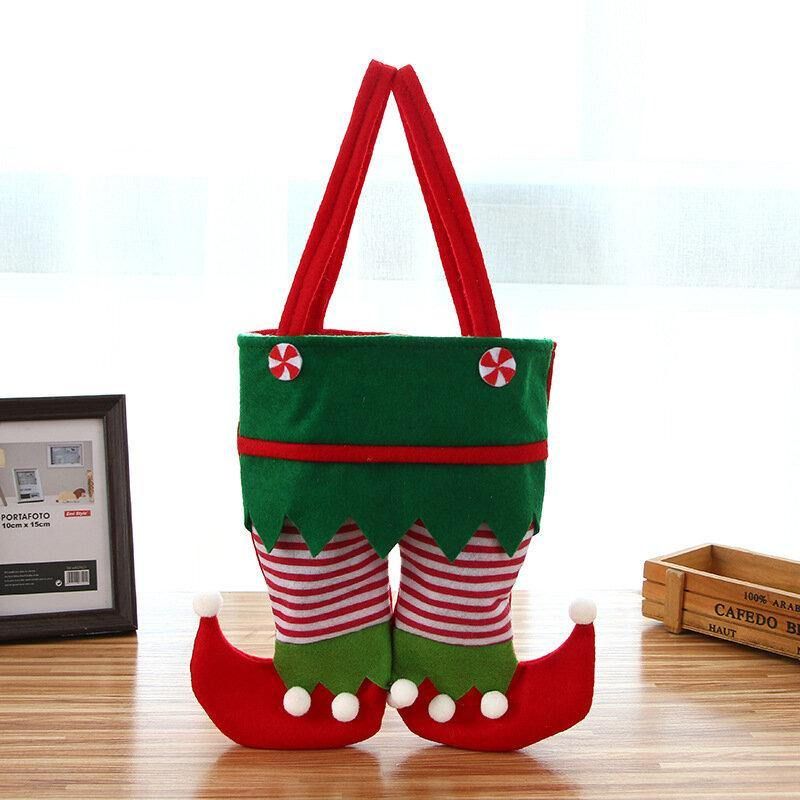 Barn Voksen Festlig Creative Christmas Candy Bottle Spiritus Gavepose Elf Shape Håndtaske