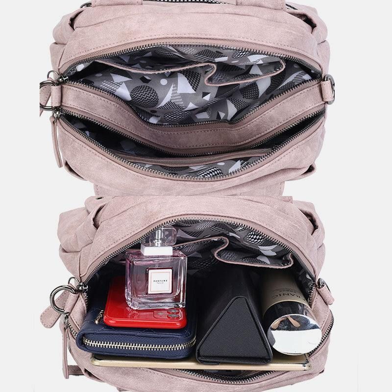 Kvinder Multi-Pocket Håndtasker Vandtæt Crossbody Lædertaske