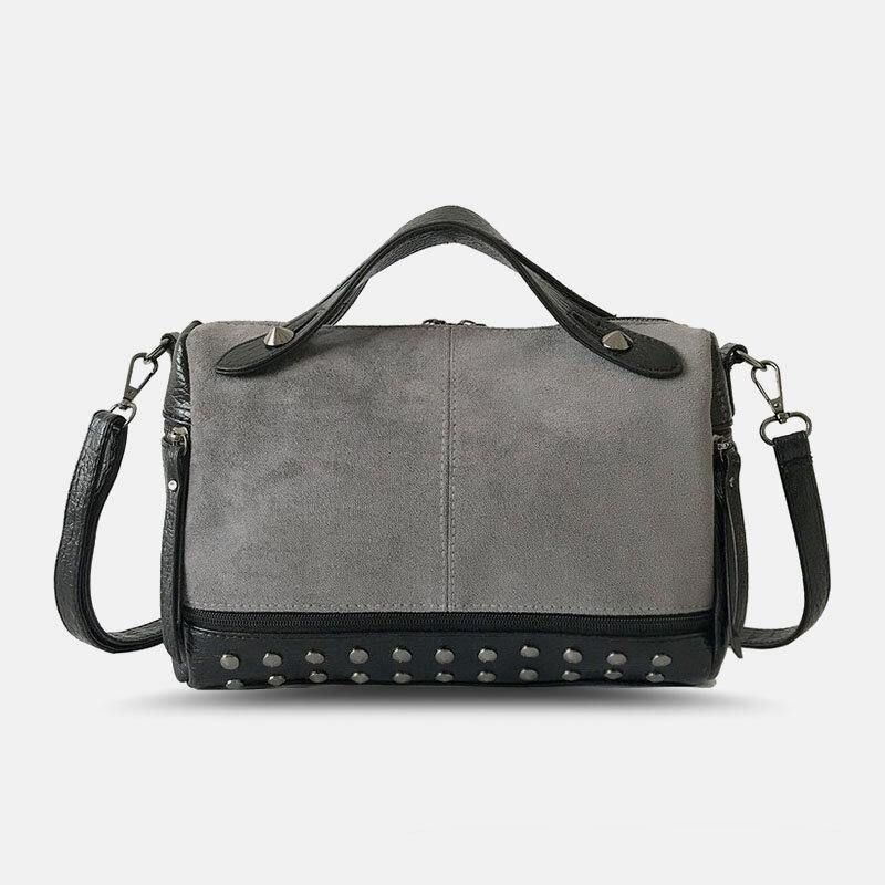 Kvinder Nitte Vintage Pu Læder Multifunktion Tote Crossbody Bag Skuldertaske Håndtaske