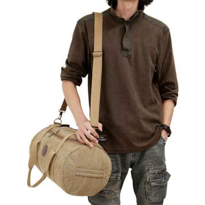 Mænd Travel Duffle Bag Business Holdall Taske Outdoor Canvas Travel Bag