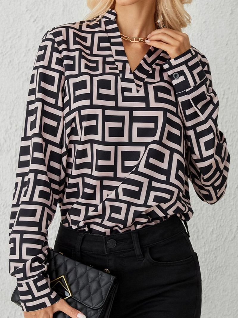 Daily Langærmet Urban Geometric Regular Fit Top