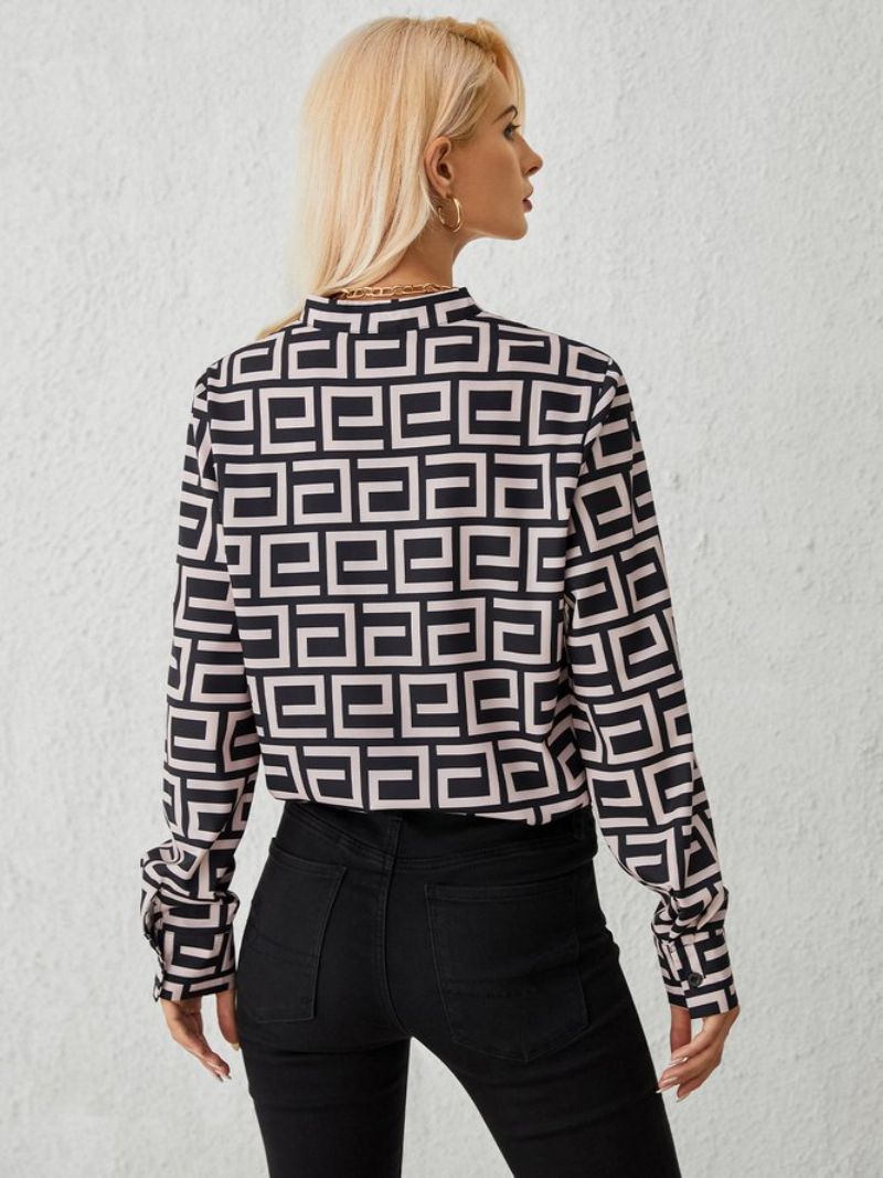 Daily Langærmet Urban Geometric Regular Fit Top