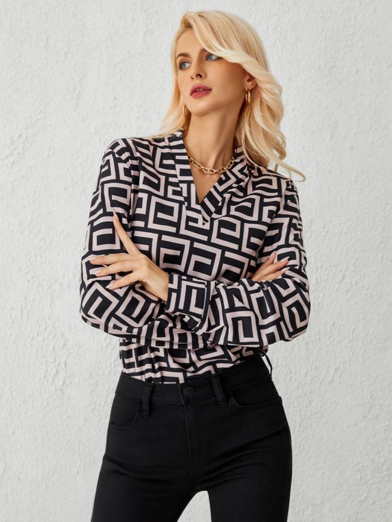 Daily Langærmet Urban Geometric Regular Fit Top