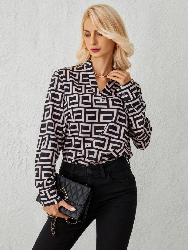 Daily Langærmet Urban Geometric Regular Fit Top