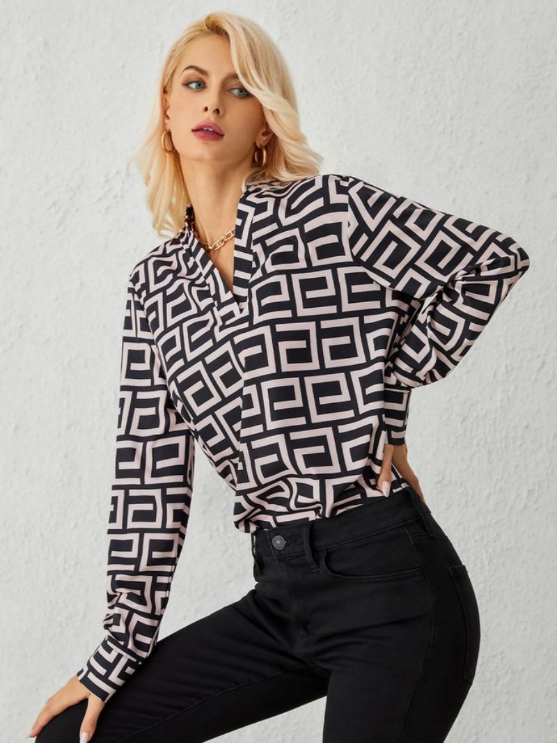 Daily Langærmet Urban Geometric Regular Fit Top